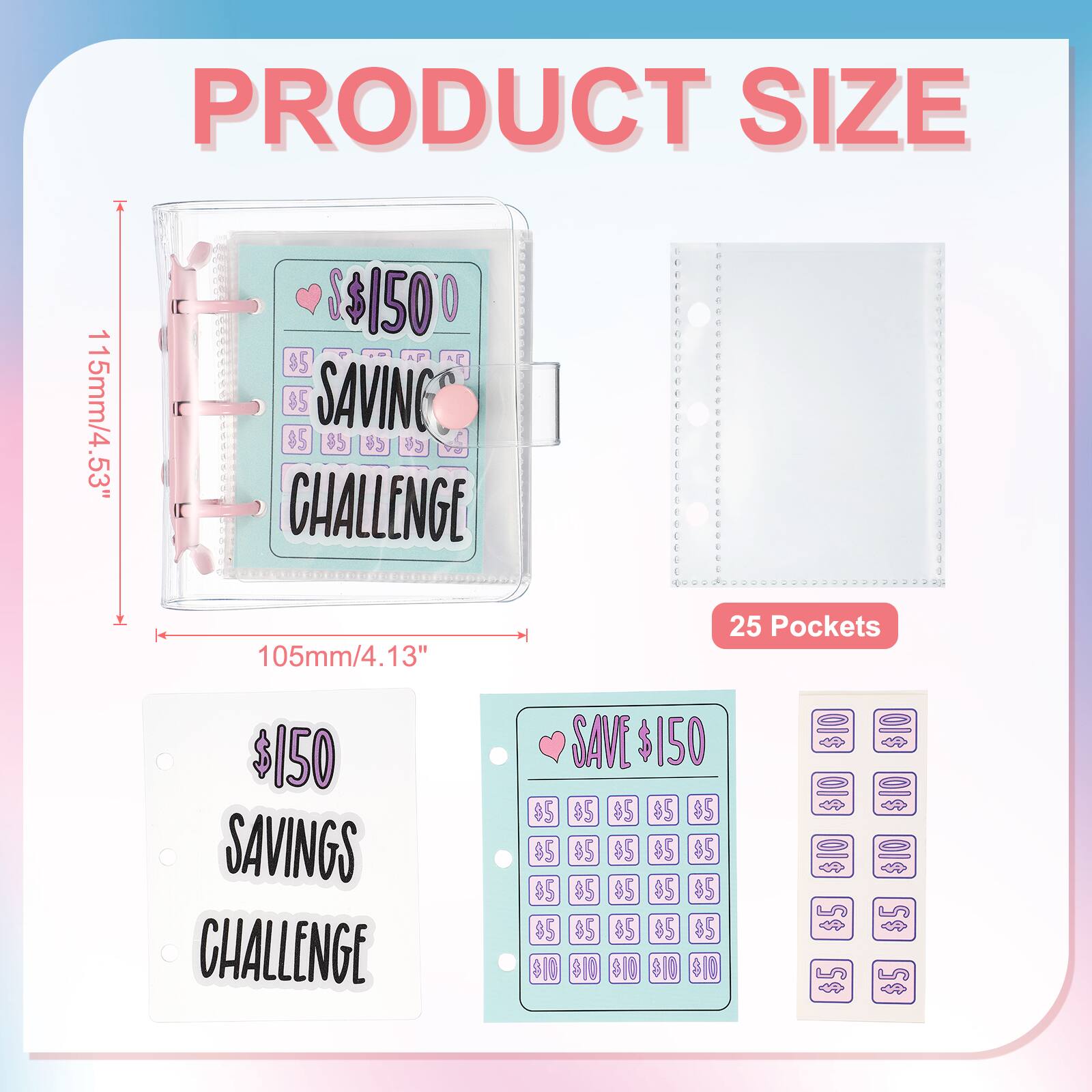 PRODUCT SIZE  
1 115mm/4.53"  
3 150  
$5 85 SAVING 85 $5  
CHALLENGE 105mm/4.13"  
25 Pockets $150 SAVINGS  
CHALLENGE SAVE $150  
85 85 $5  
85 85 $5  
85 85 $5  
85 85 $5  
85 85 $5  
85 85 $5  
85 85 $5  
85 85 $5  
85 85 $5  
85 85 $5  
85 85 $5  
85 85 $5  
85 85 $5  
85 85 $5  
85 85 $5  
85 85 $5  
85 85 $5  
85 85 $5  
85 85 $5  
85 85 $5  
85 85 $5  
85 85 $5  
85 85 $5  
8