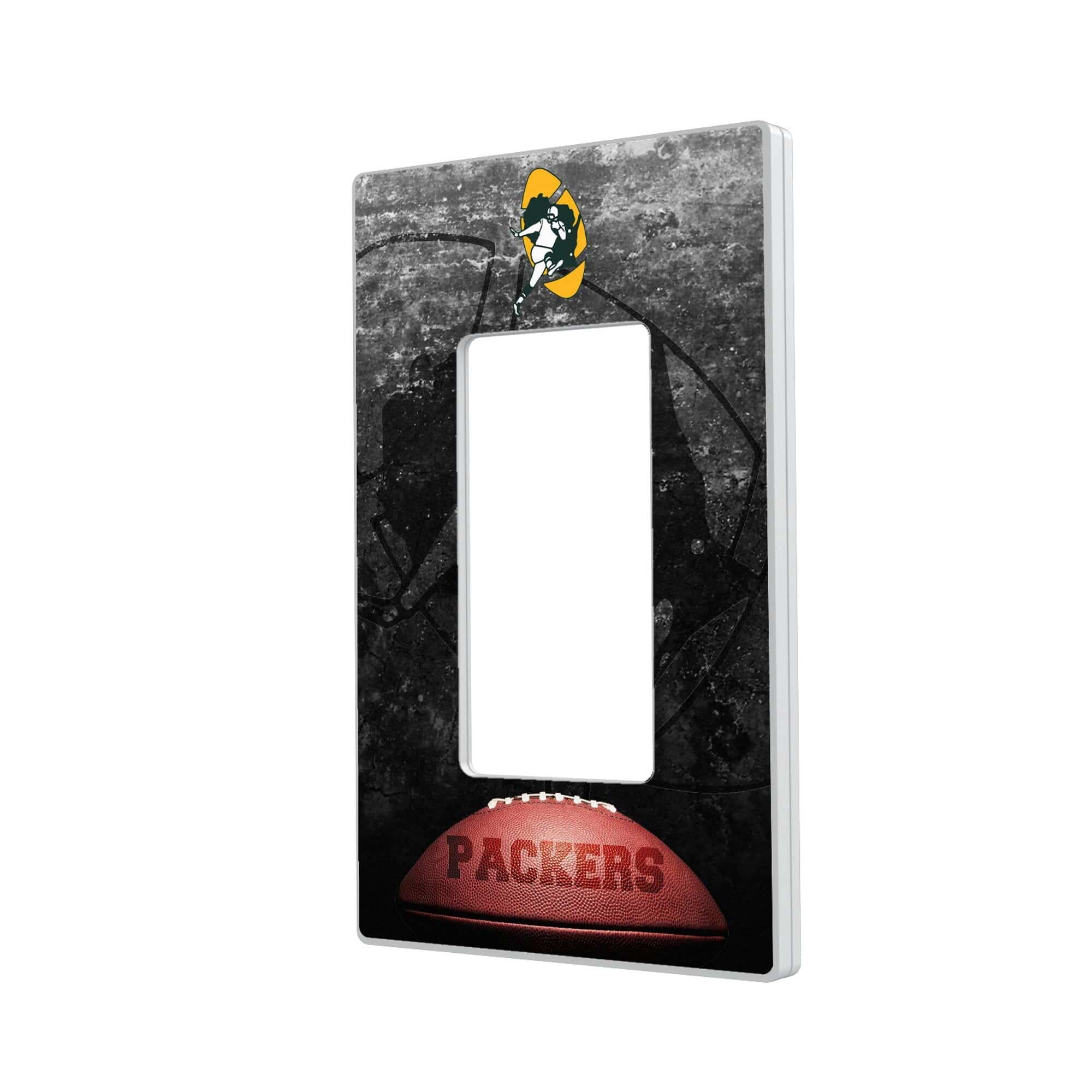 Keyscaper - Green Bay Packers Legendary Design Single Rocker Lightswitch Plate - Multicolor