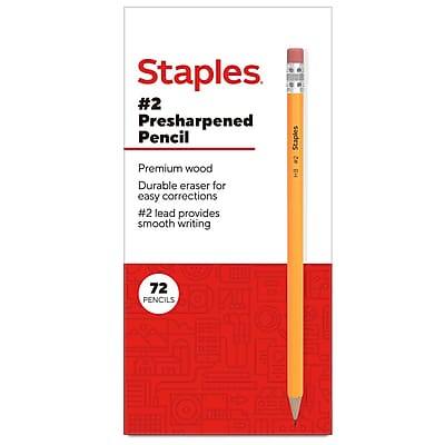 Staples - Pre-Sharpened Wooden Pencil, 2.2mm, #2 Medium Lead, 72/Pack (ST62809-CC)