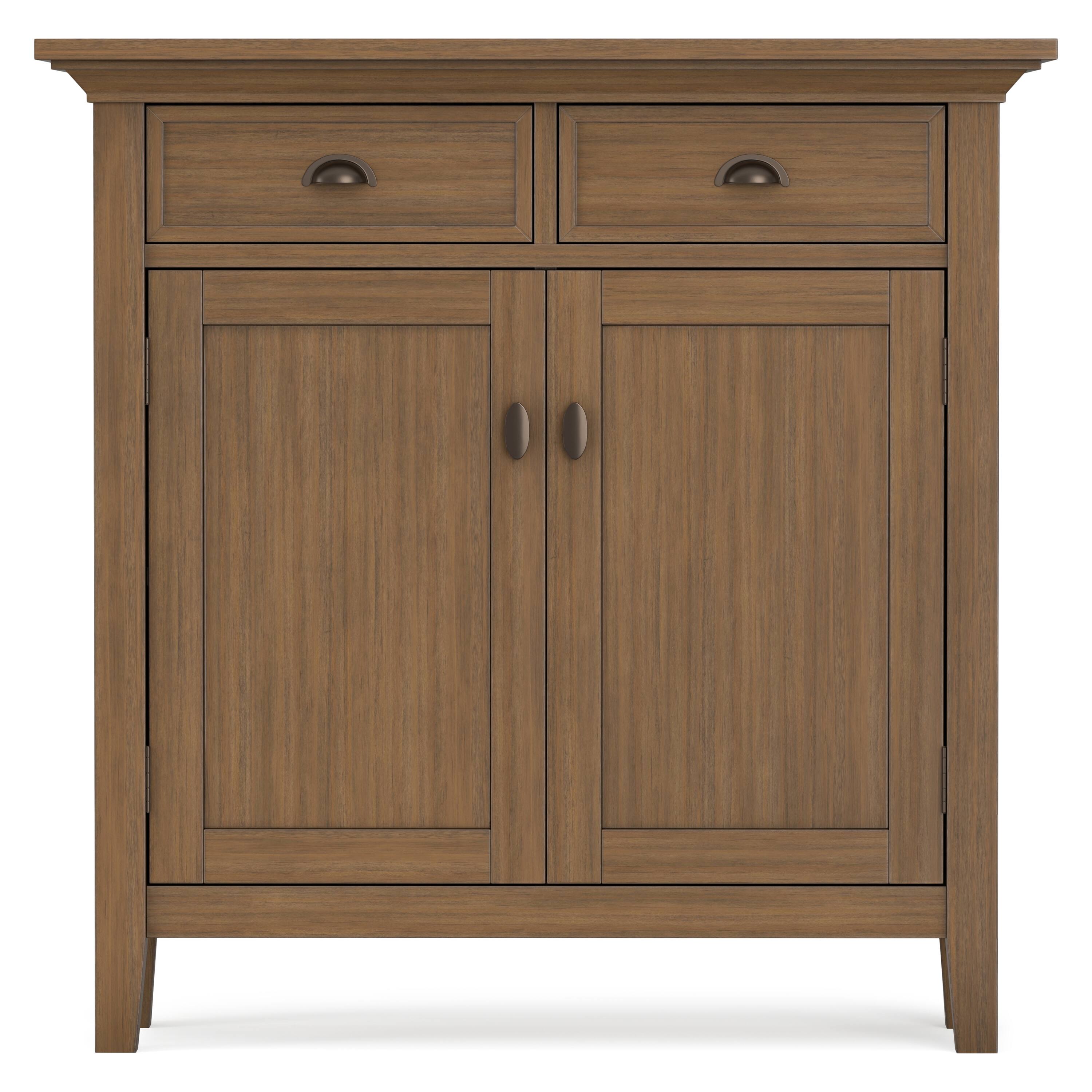 Back. Simpli Home - Simpli Home Redmond SOLID WOOD 36 inch Wide Transitional  Entryway Storage Cabinet in Rustic Natural Aged Brown - Rustic Natural Aged Brown.