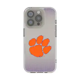 Keyscaper - NCAA - Clemson Tigers Linen Logo iPhone Clear Case - 15 - Multicolor