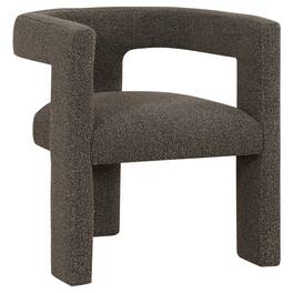 Manhattan Lane - Hellen Accent Side Chair, Fully Upholstered Boucle Fabric - Chocolate Brown