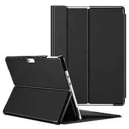 Front. Kitcheniva - Slim Portfolio Case for Microsoft Surface Pro 11/10/9 Protective Cover 13 Inch Black - Black.