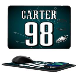 Keyscaper - Jalen Carter Philadelphia Eagles Wireless Charger and Mouse Pad - Black
