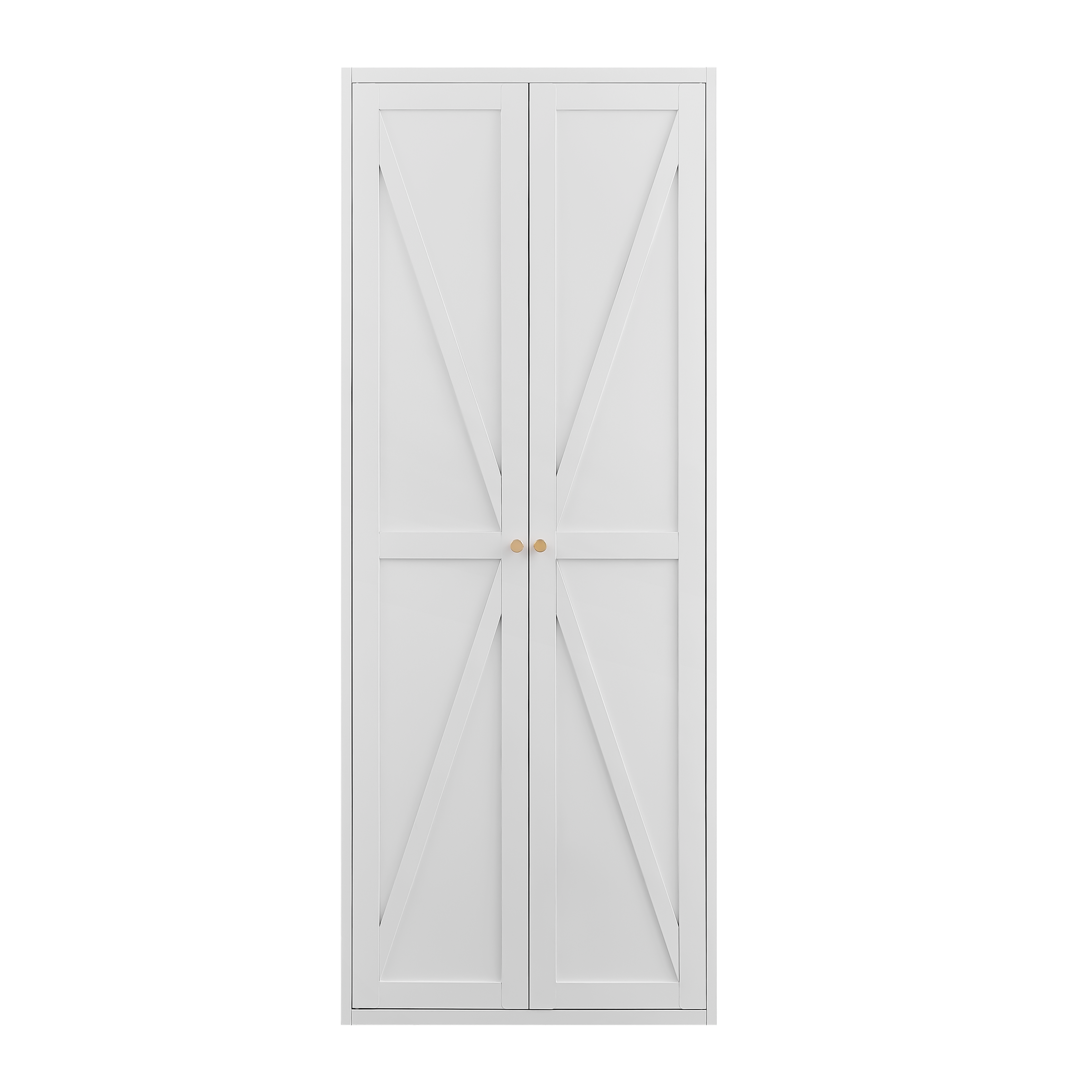 Left. GOODSILO - Adjustable Two-Door Tall Steel Storage Cabinet with Adjustable Shelves for Kitchen Pantry and Home Organization - White.