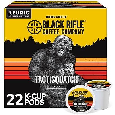KEURIG  
Genuine K-Cup Pods

AMERICA'S COFFEE®

BLACK RIFLE COFFEE COMPANY

TACTISQUATCH  
DARK

22 K-CUP PODS

BLACK RIFLE COFFEE COMPANY  
TACTISQUATCH  
DARK

KEURIG