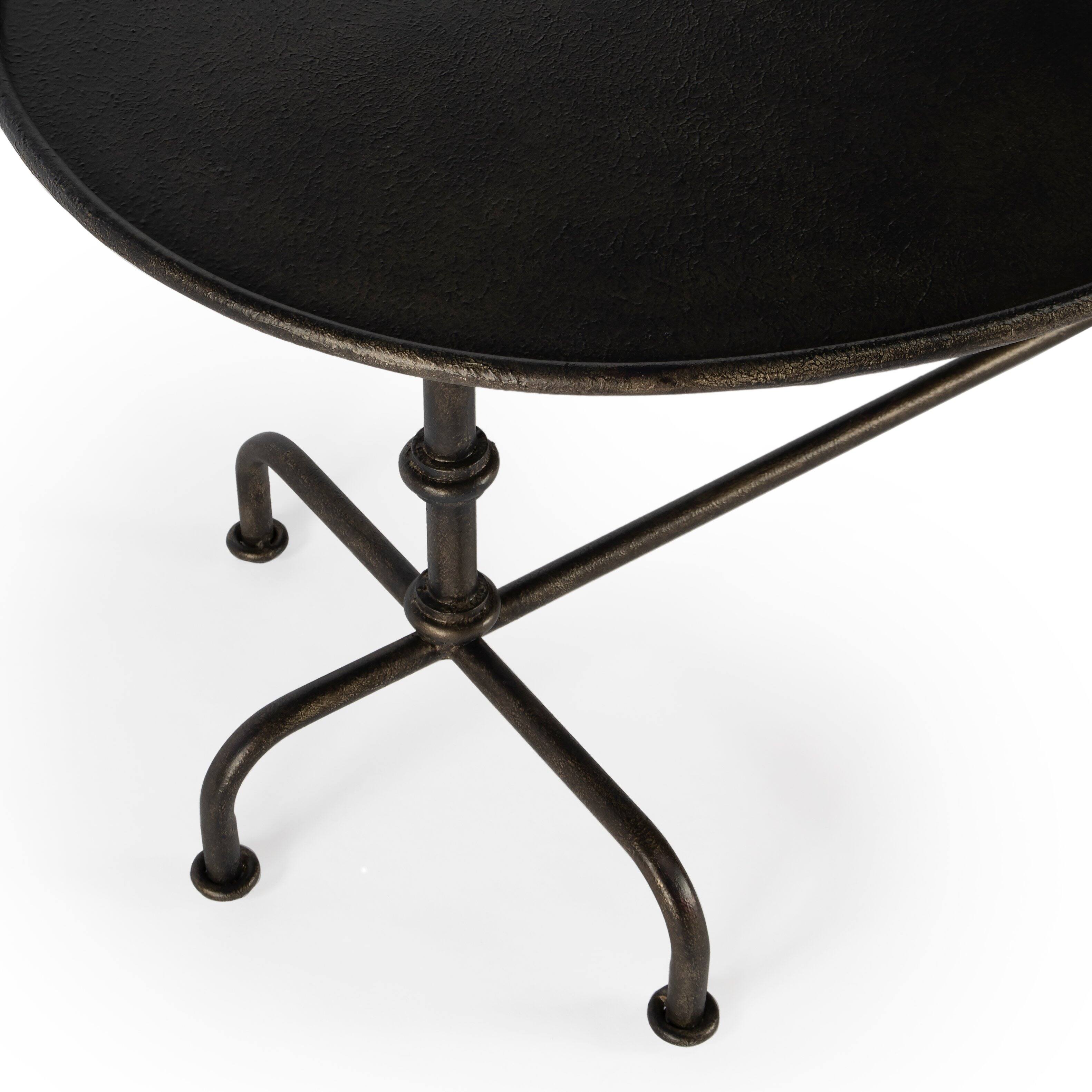 Alt View 5. Butler Specialty - Kira 38 in. W Oval Metal Industrial Coffee Table with Tray Top Edging - Silver.