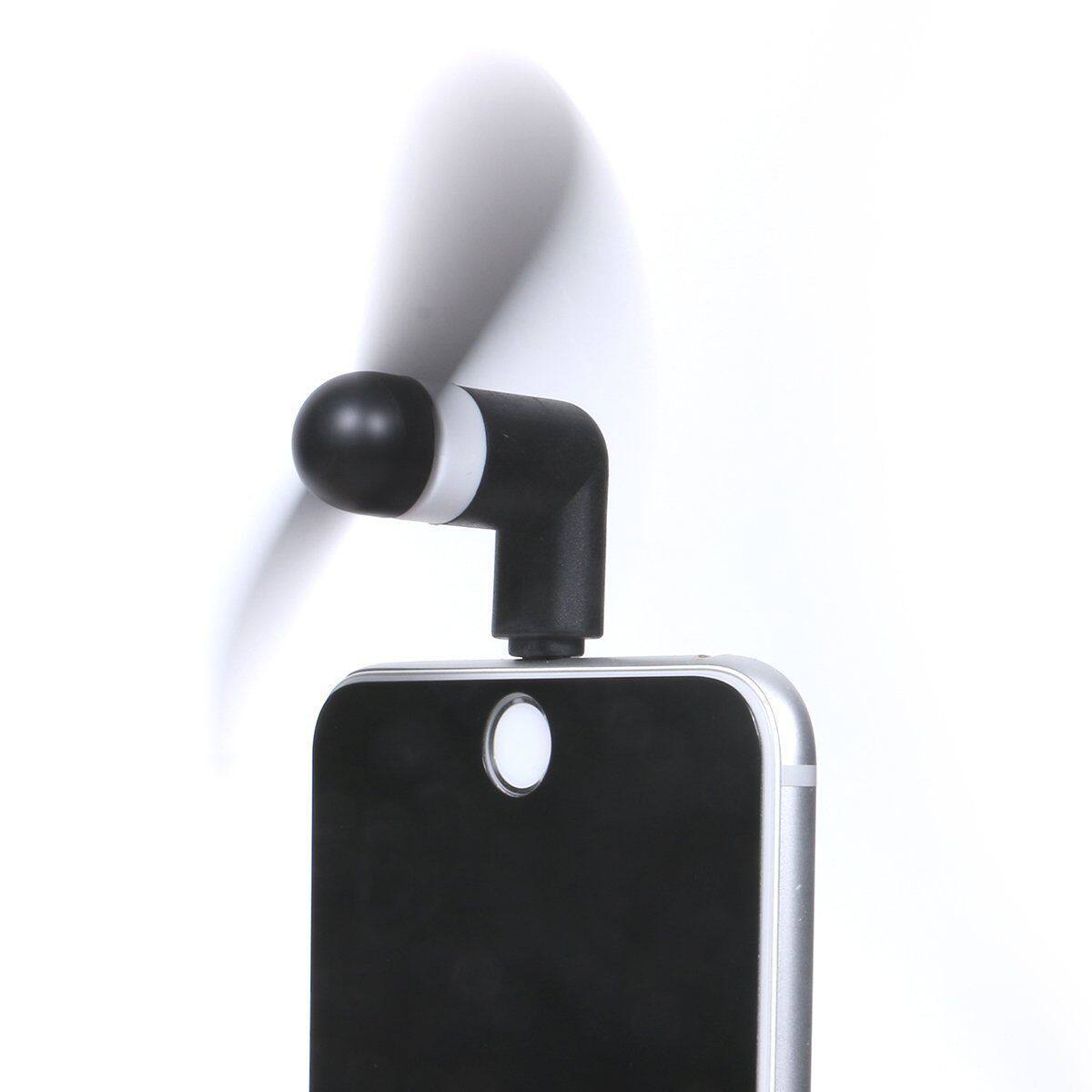 Angle. Link - Link Portable Mini Phone/Tablet Fan Attachment Great For Travel Compatible WIth iPhone & Android - 2 Pack - White - White.