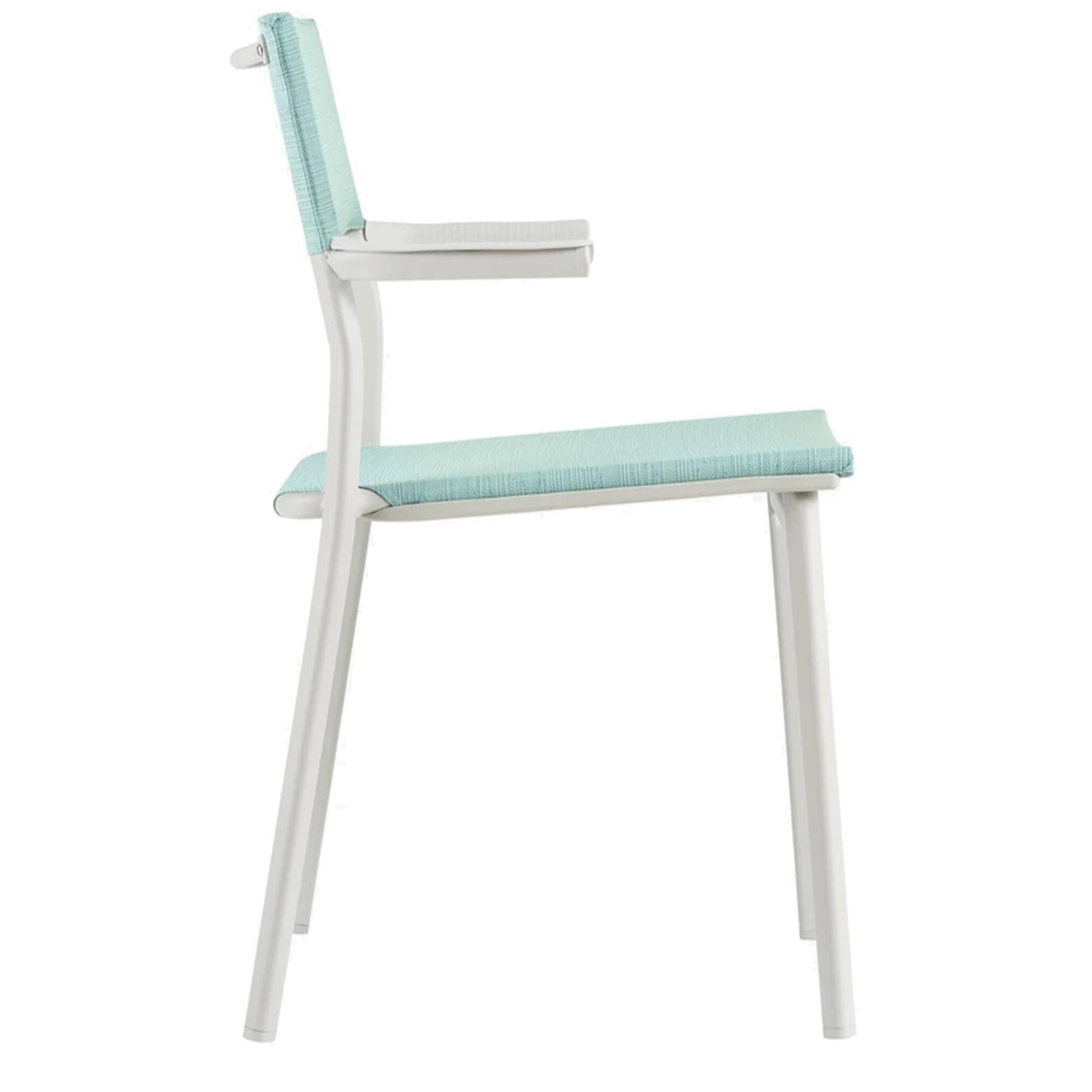 Alt View 10. Lafuma - Lafuma Batyline Duo ORON Outdoor Dining Armchair, Sand/Mistral Blue (Set of 2) - Sand Frame - Mistral Blue, Set of 2.