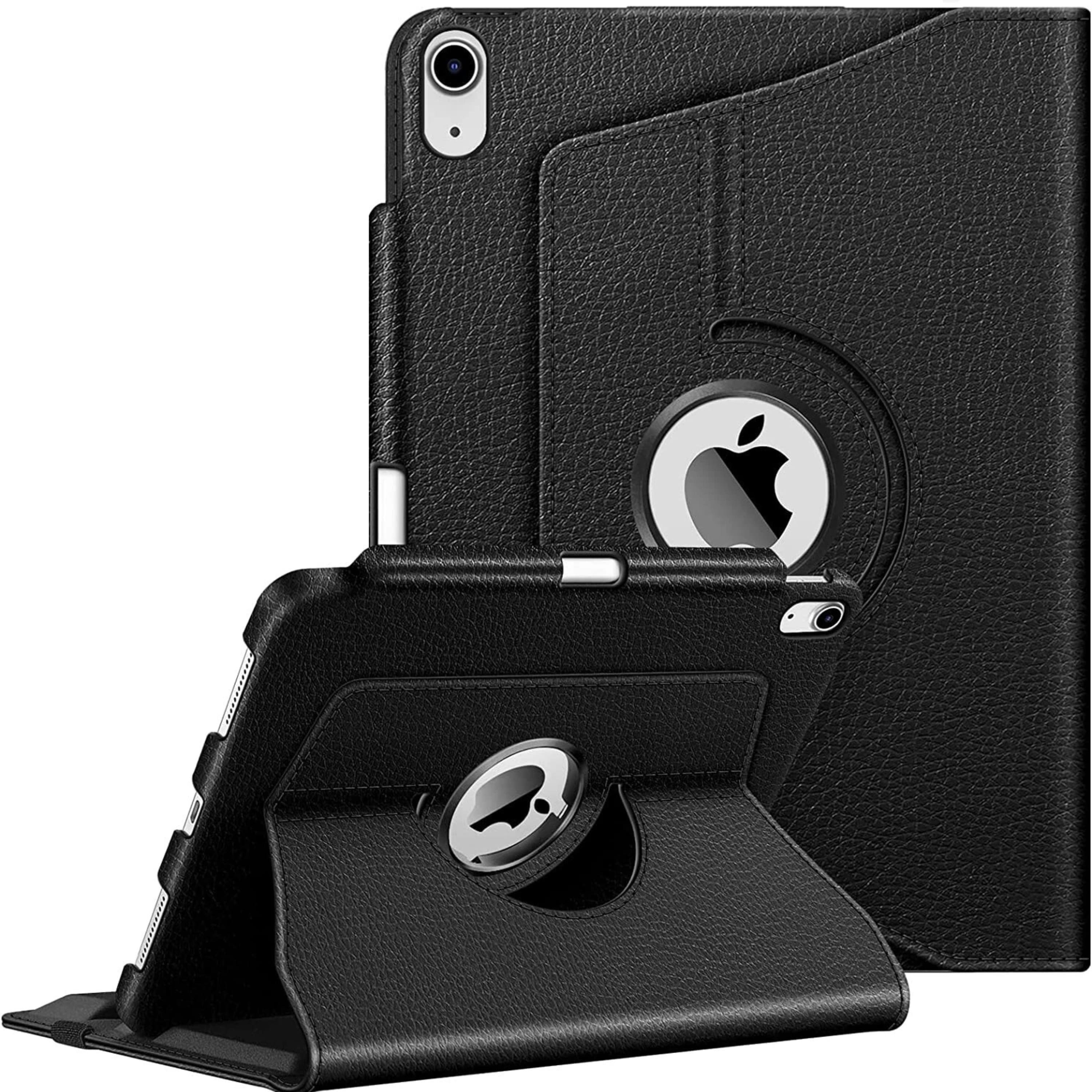 Kitcheniva - Smart Rotating Case For iPad A16 11th 2025 And iPad 10th 2022 Stand Cover - Black