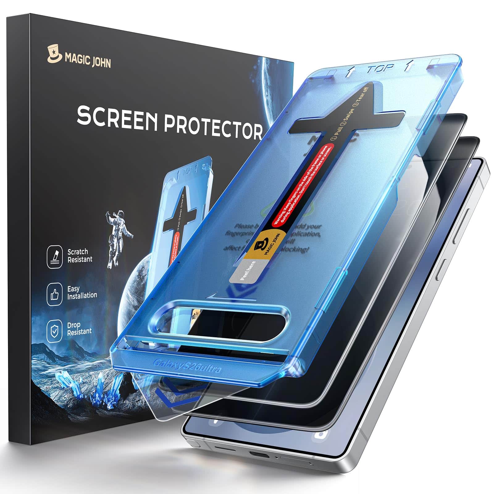 MAGIC JOHN - 2 Pack Screen Protector for Samsung Galaxy S26 Ultra Tempered Glass Ease of Use - Privacy price history on PriceWatchPro