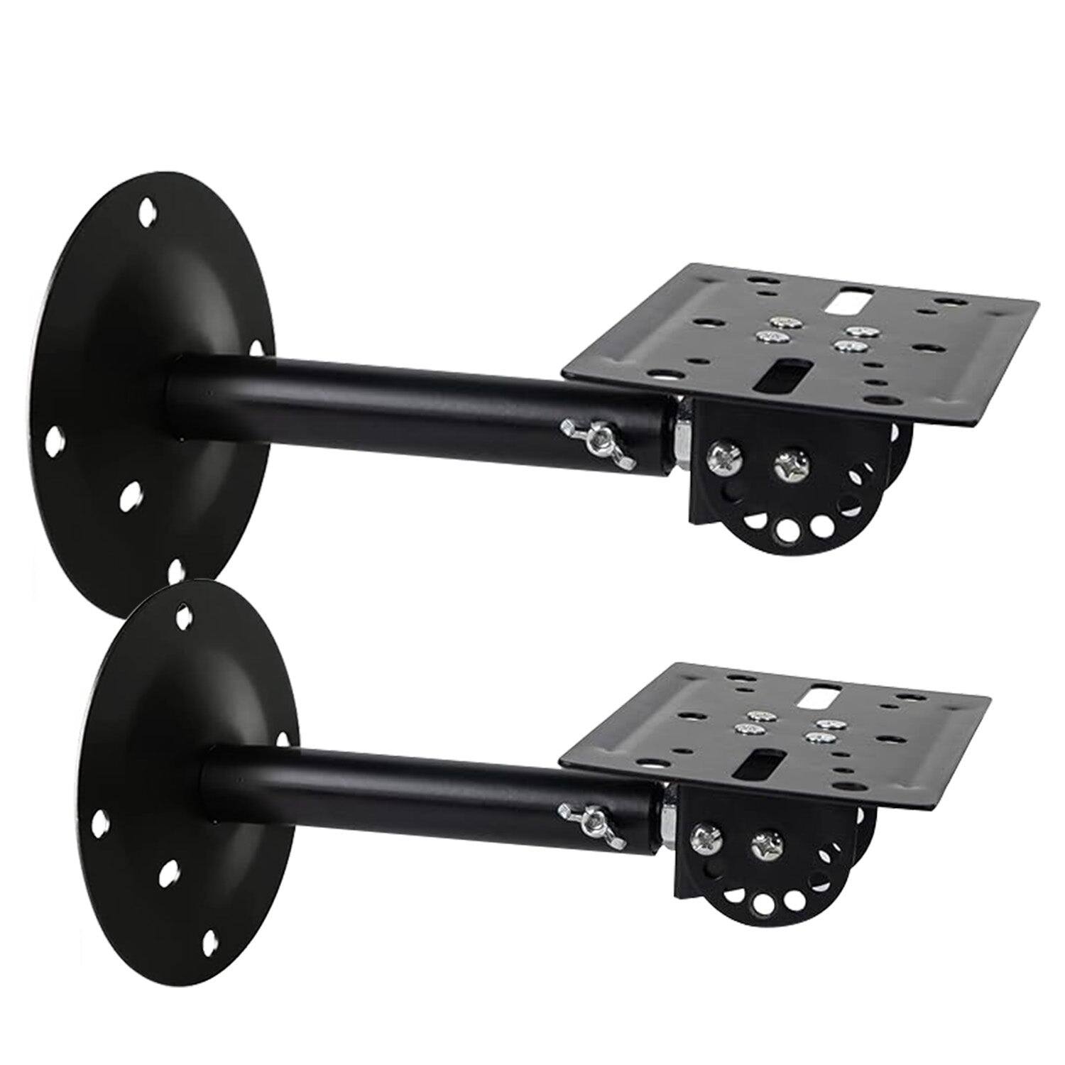 Front. 5 CORE - 5Core Speaker Wall Mount Rotatable Angle Universal Large Bookshelf Mounting Bracket - Black.