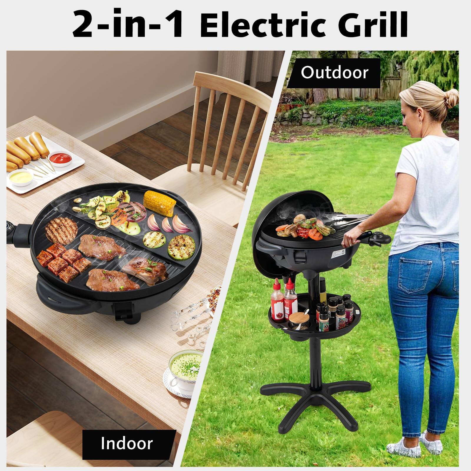 2-in-1 Electric Grill

Indoor

Outdoor