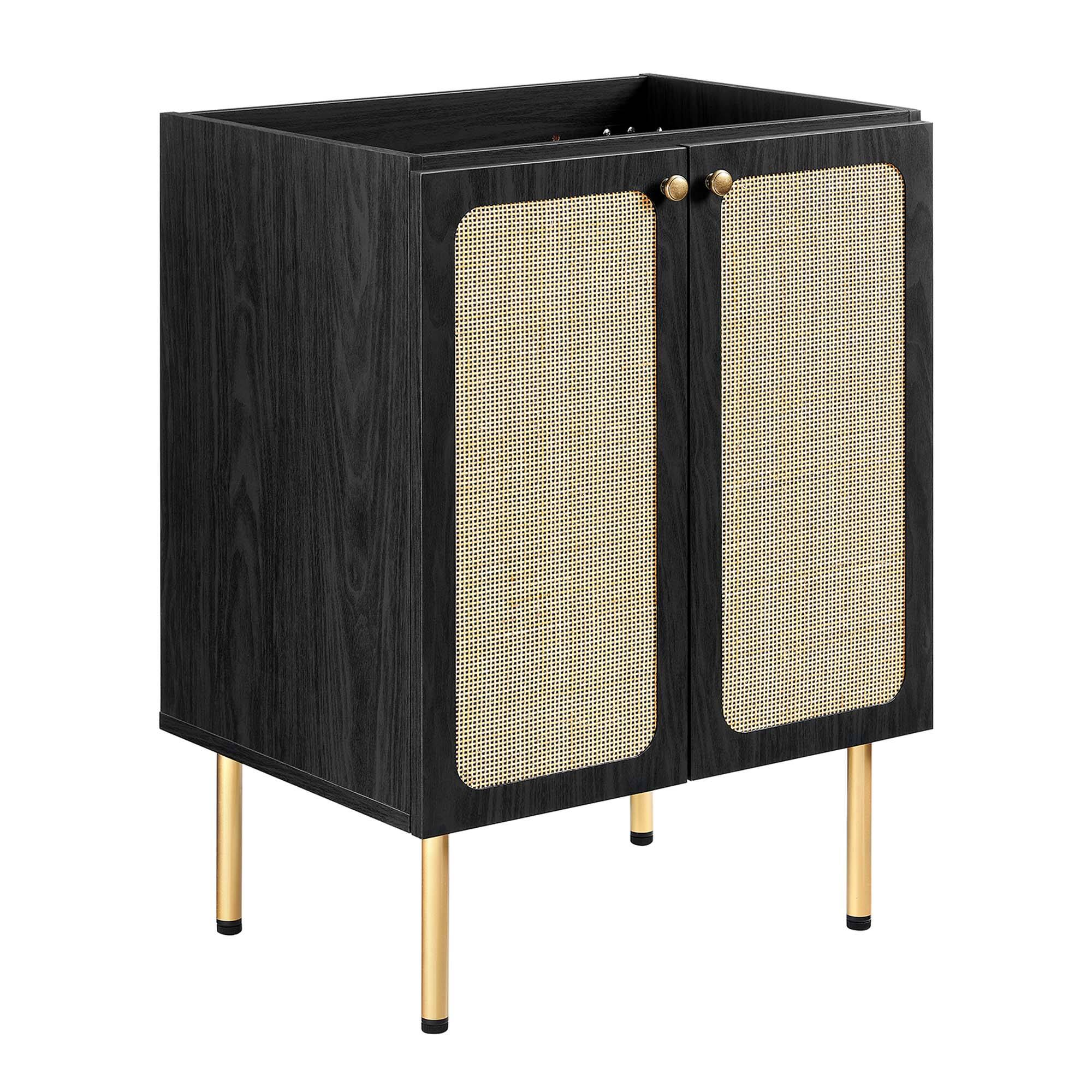 Alt View 2. Modway - Chaucer Bathroom Vanity with Black Basin Included by Modway - Black Black.