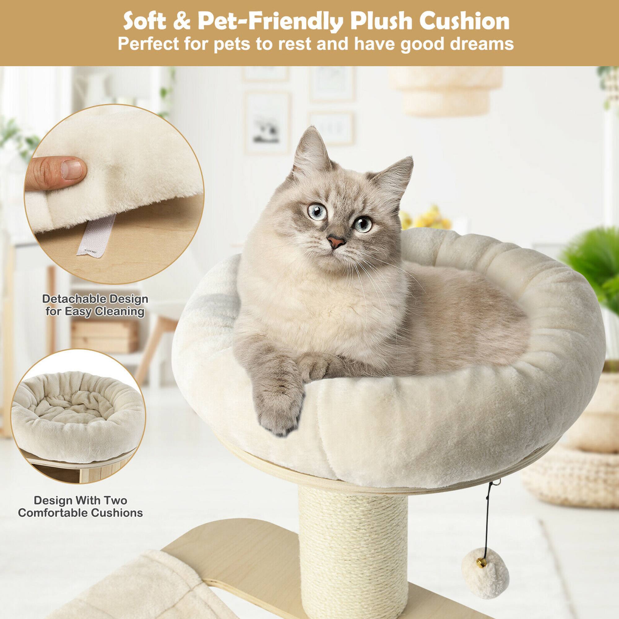 Soft & Pet-Friendly Plush Cushion  
Perfect for pets to rest and have good dreams  

- Detachable Design for Easy Cleaning  
- Design With Two Comfortable Cushions