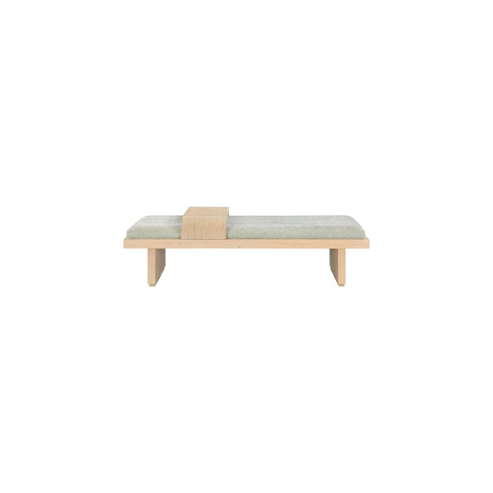 Alt View 3. Meridian Furniture - Arlington Mint Green Chenille Fabric Bench - Blue.