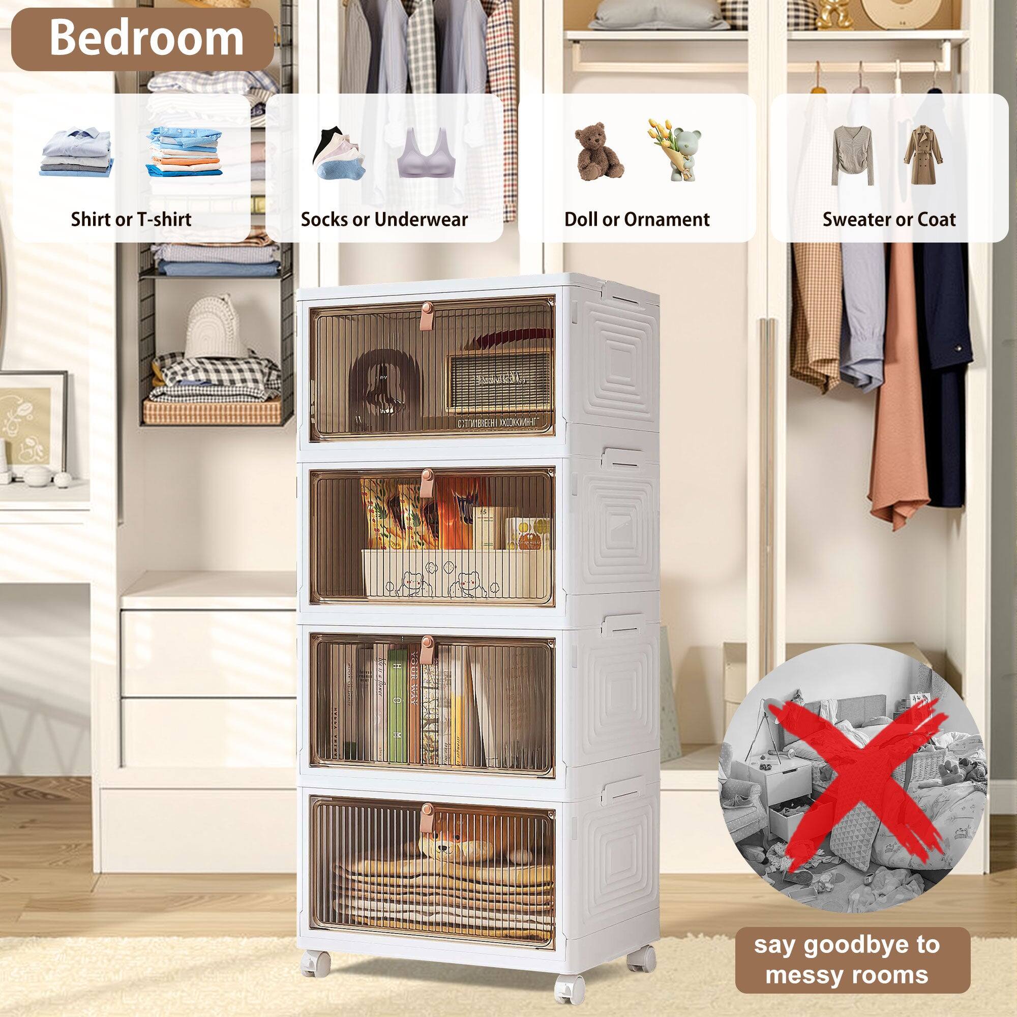 Bedroom

- Shirt or T-shirt
- Socks or Underwear
- Doll or Ornament
- Sweater or Coat

35 N CVEN

say goodbye to messy rooms