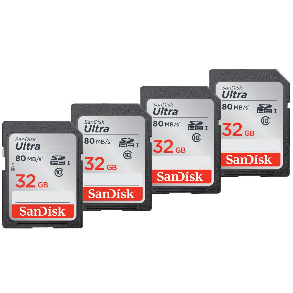 SanDisk Ultra 32 GB 80 MB/s  
SanDisk Ultra 32 GB 80 MB/s  
SanDisk Ultra 32 GB 80 MB/s  
SanDisk Ultra 32 GB 80 MB/s