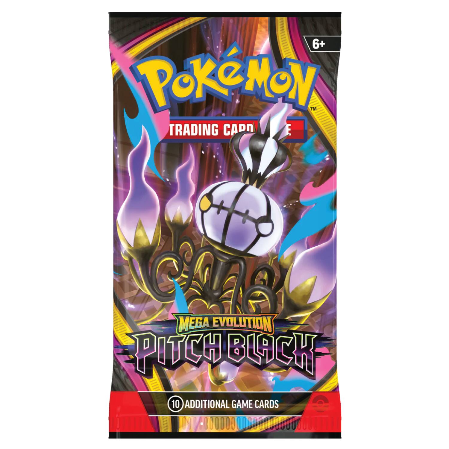 6+ Pokémon TM Trading Card Game: Mega Evolution Pitch Black 10 Additional Game Cards