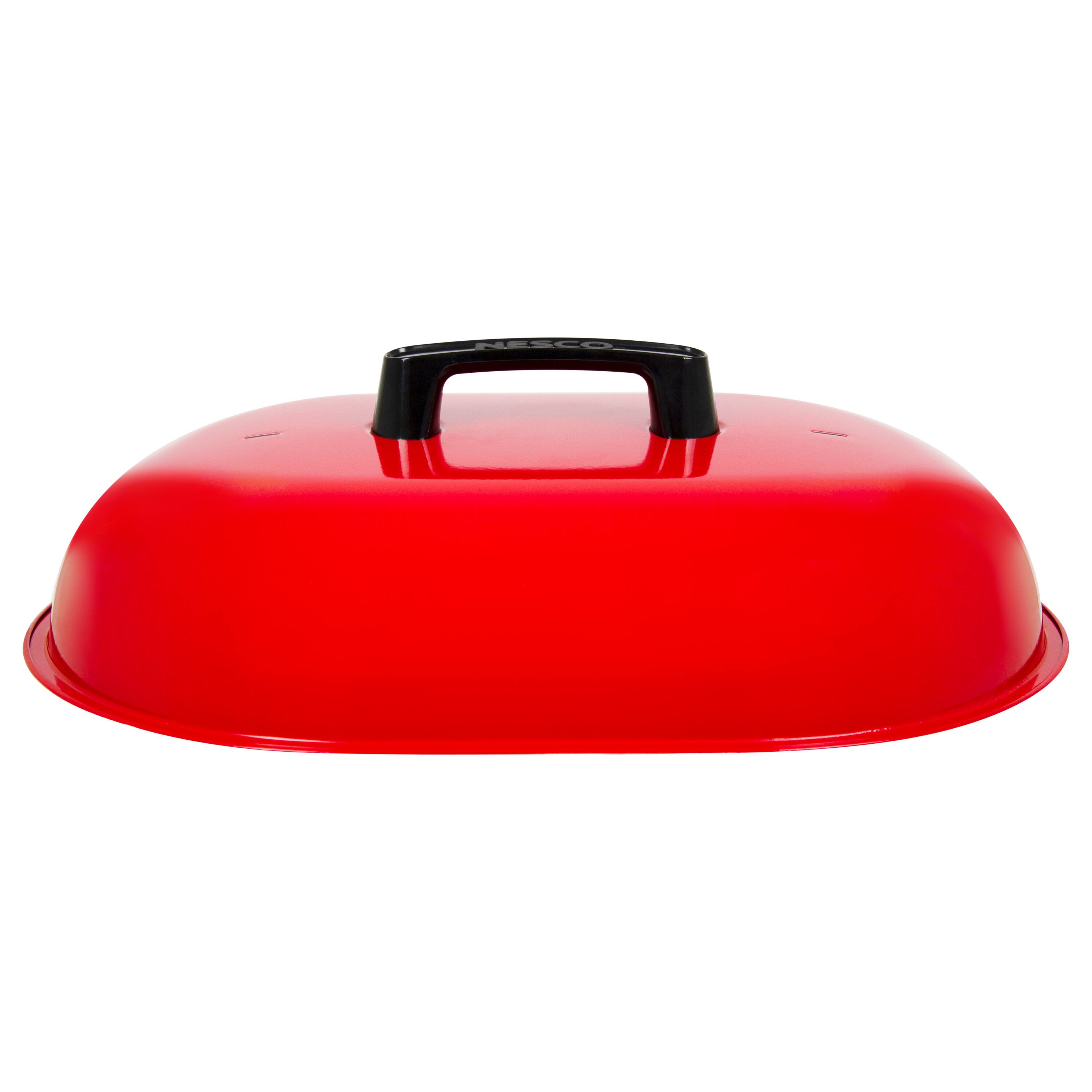 Alt View 6. Nesco - 18-qt. Roaster Oven with Porcelain Cook well - Red.