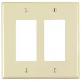 Leviton - R51-PJ262-00I 2-Gang Midway Decora GFCI Device Wall Plate - White
