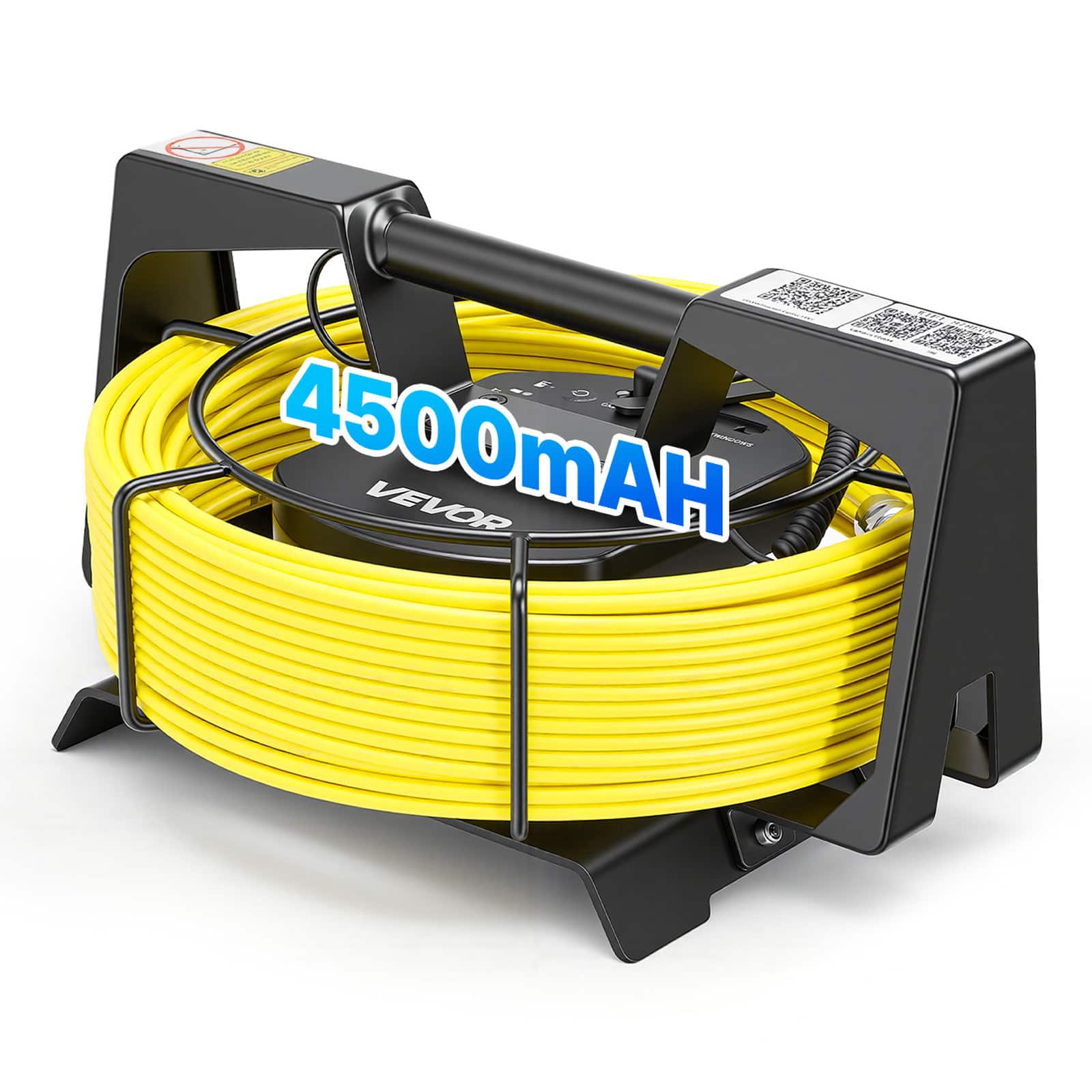VEVOR - 2026 Upgraded Sewer Camera with WiFi, 98.4ft/30m Drain Pipeline Camera, IP68 Snake Plumbing Cameras with Light- 12 LEDS - Yellow;Black
