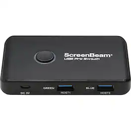 ScreenBeam - USB Pro Switch - 2 x Inputs - 4 x Outputs - USB - Audio/Video Compatible - Black