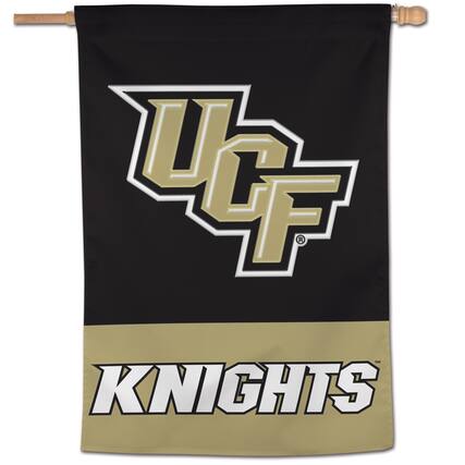Front. WinCraft - UCF Knights 28" x 40" Applique Vertical Banner - Multicolor.