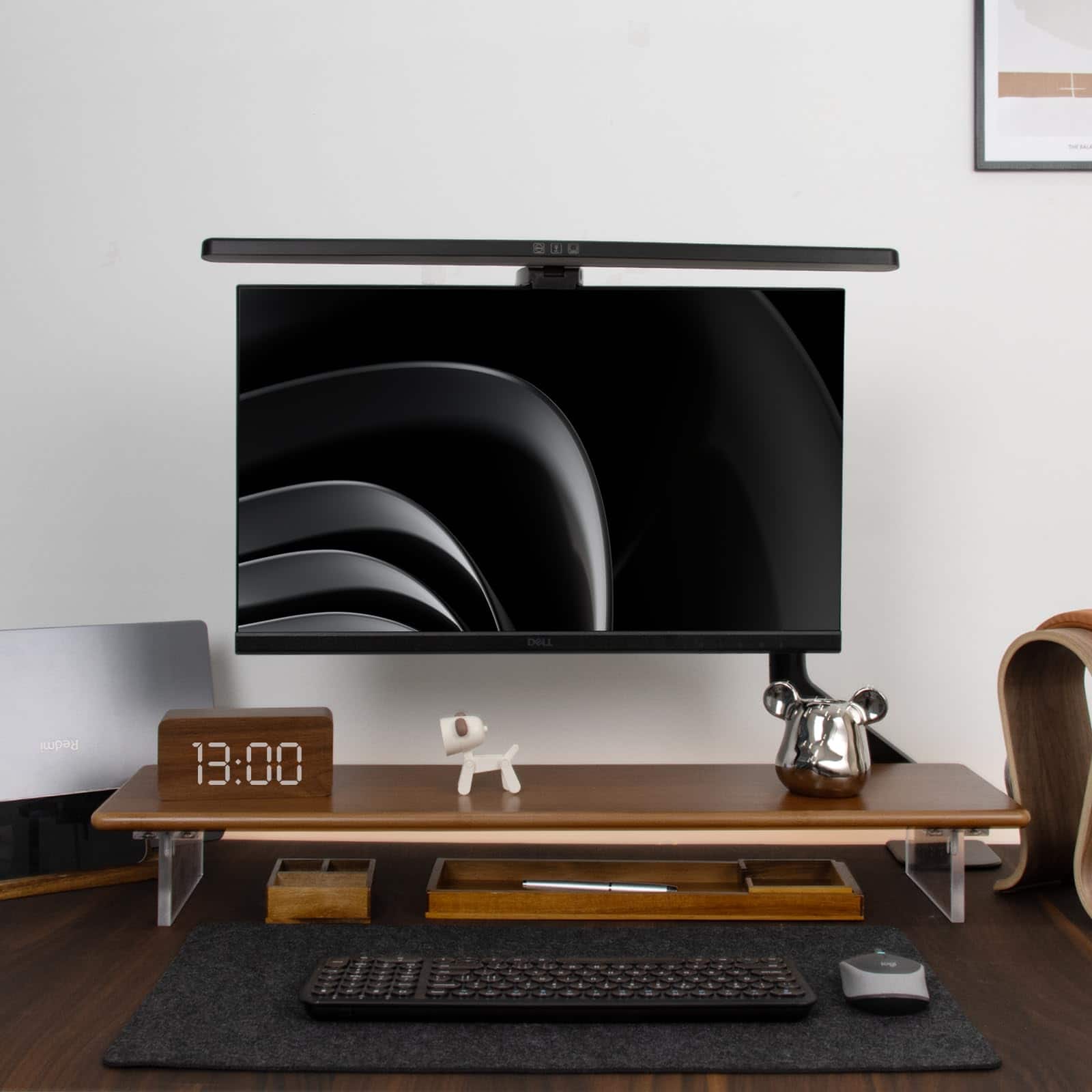 Cedar Assembly - Monitor Stand Riser With For Desk 31. Desktop Shelf Supports Pc Computer Laptops Printer Speakers (natural) - Brown