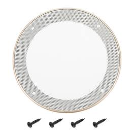 Unique Bargains - Speaker Grill Mesh Cover, Metal Subwoofer Grill Guard Protector ABS Frame for Car Audio, 4 Screws Included - White Gold
