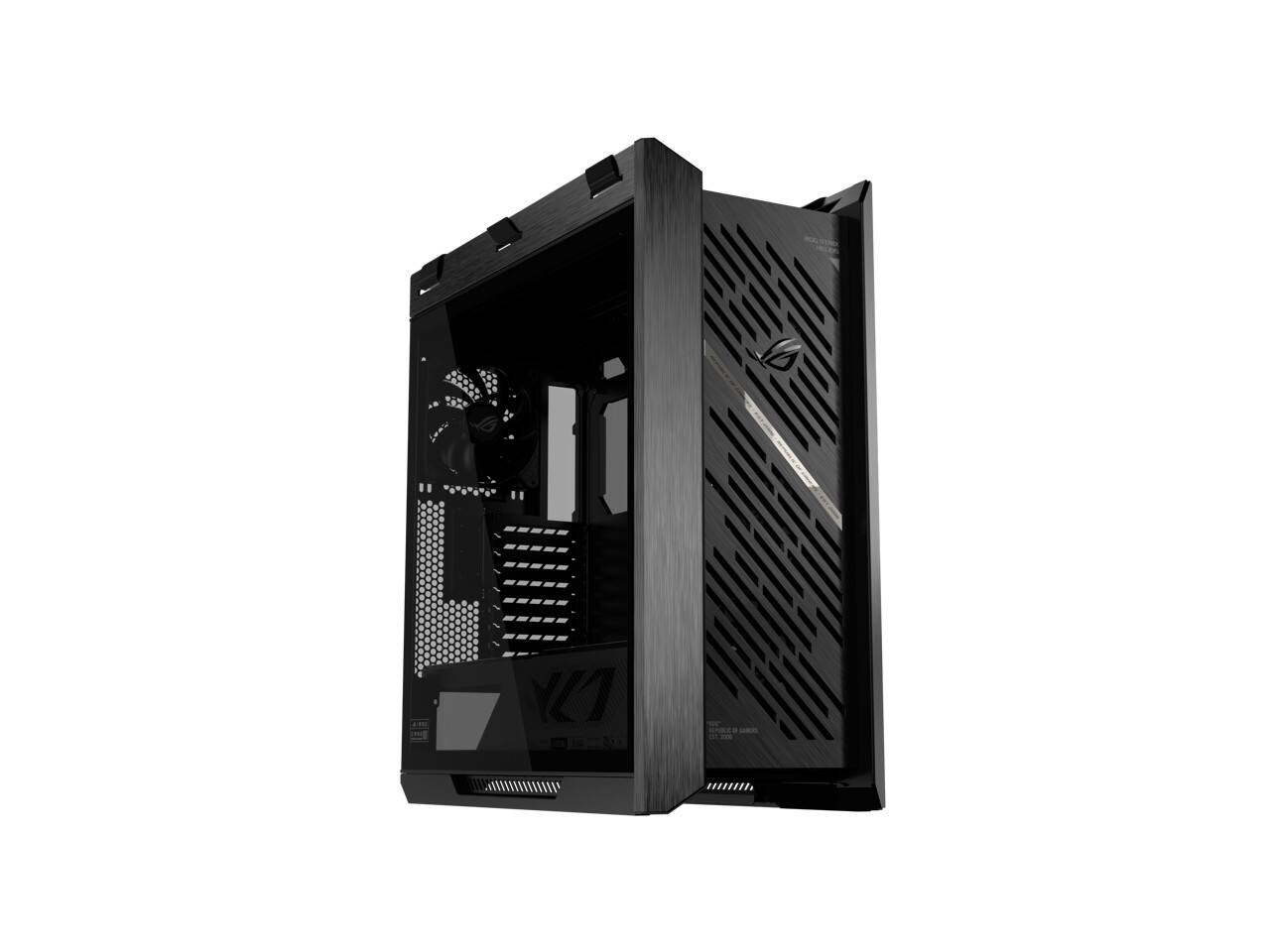 Angle. ASUS - the rog strix helios ii is an eatx mid-tower gaming pc case featuring dual - Black.
