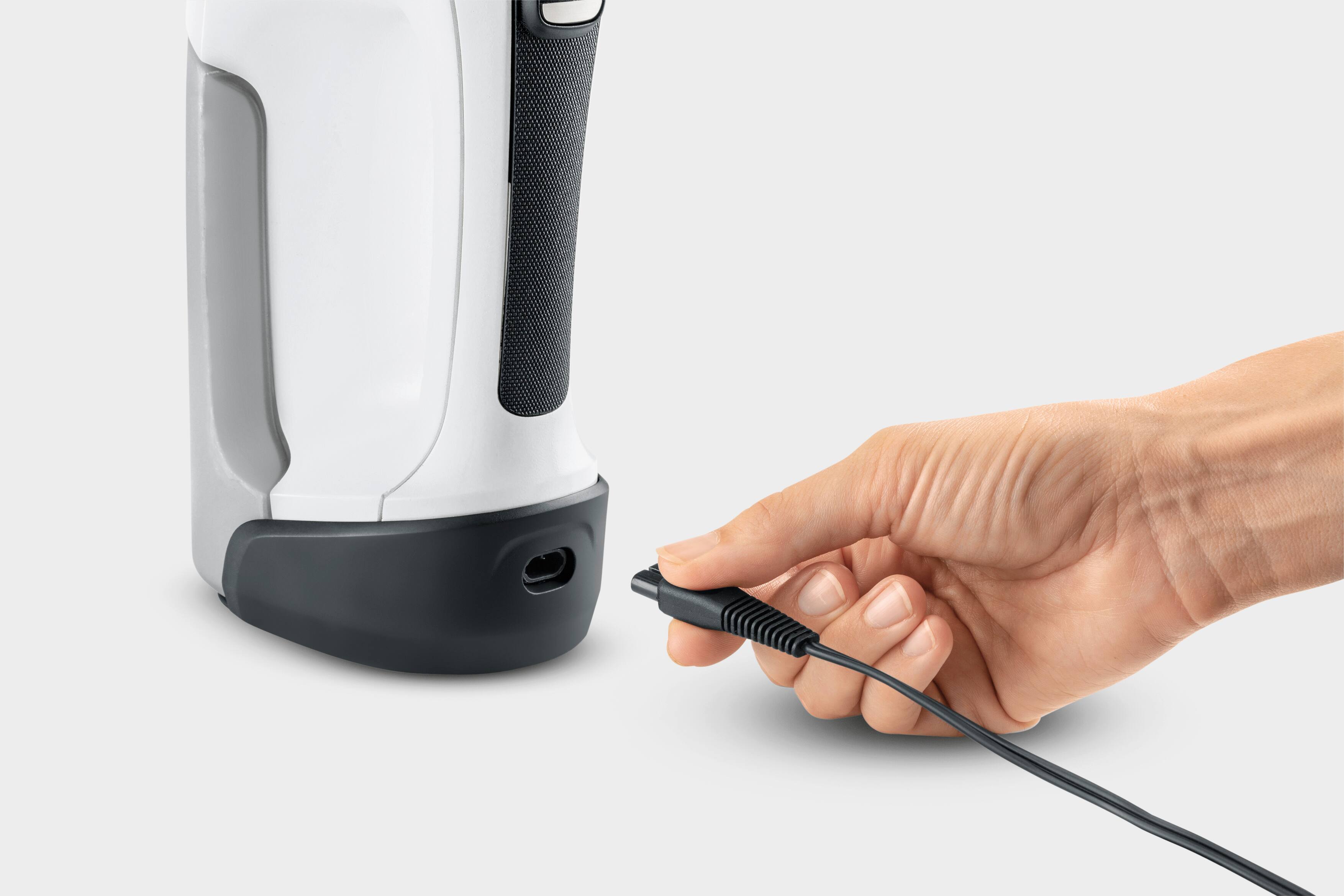 Alt View 1. Karcher - WV 6 Rechargeable Window Vac: Power Vacuum, Electric Squeegee, 11" Blade, Spray Bottle, Microfiber Pad & Concentrate.