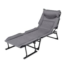 Boyel Living - 3 in 1 Convertible Camping Cot Sofa Chair 71 in L x 34 point 5 in W x 26 in H 17 lb for Camping - Gray