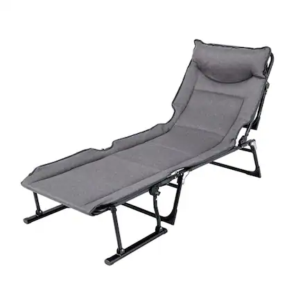 Front. Boyel Living - Gray 3 in 1 Convertible Camping Cot Sofa Chair 71 in L x 34 point 5 in W x 26 in H 17 lb for Camping - Gray.