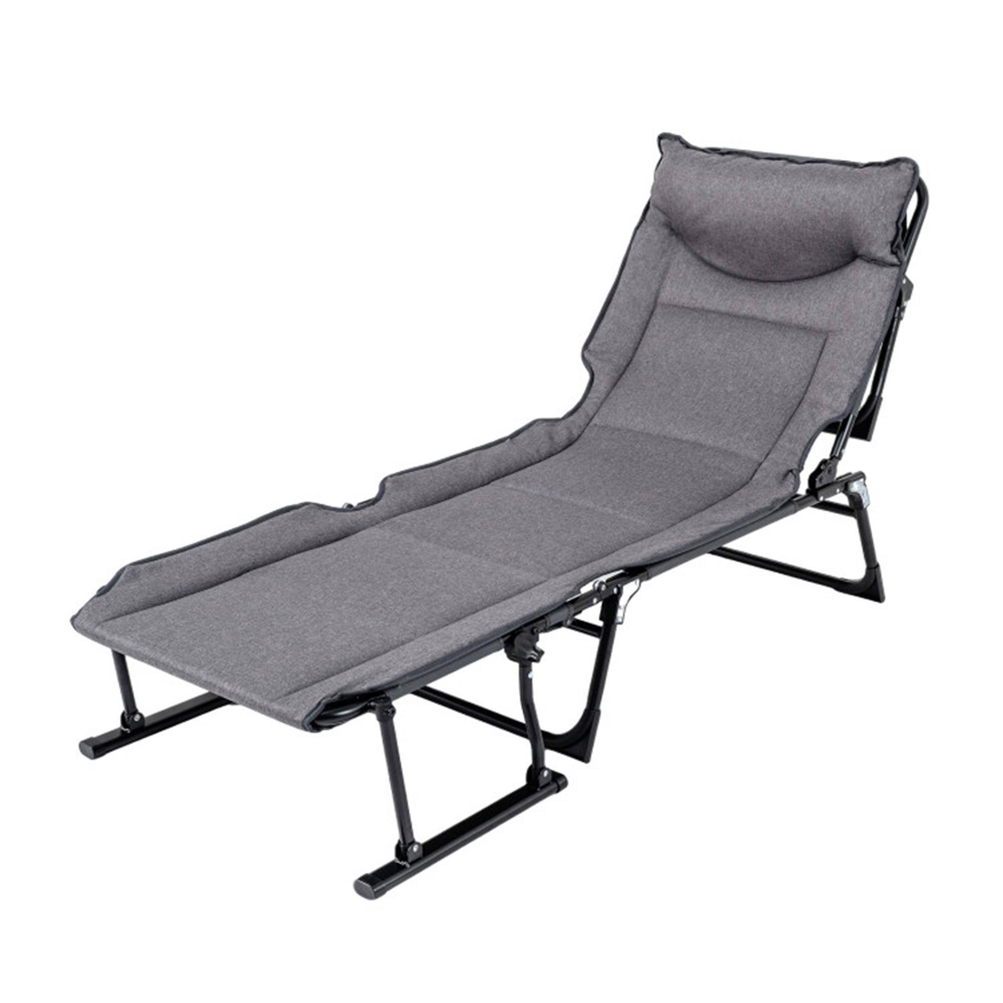 Front. Boyel Living - Gray 3 in 1 Convertible Camping Cot Sofa Chair 71 in L x 34 point 5 in W x 26 in H 17 lb for Camping - Gray.