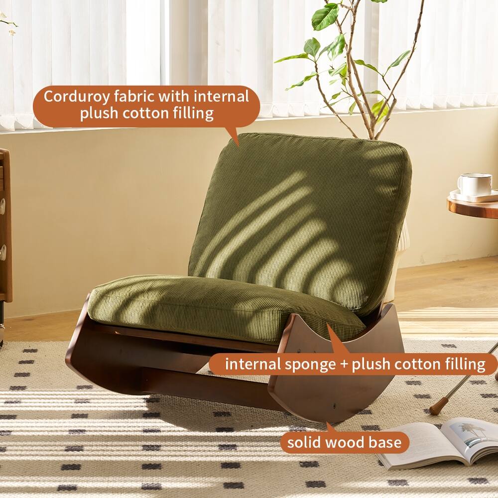 Corduroy fabric with internal plush cotton filling, internal sponge + plush cotton filling, solid wood base
