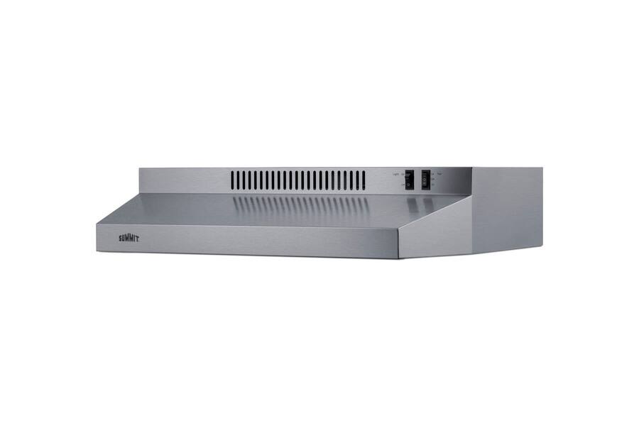 Front. Summit Appliance - 24-Inch Convertible Hood in Stainless Steel - Silver.