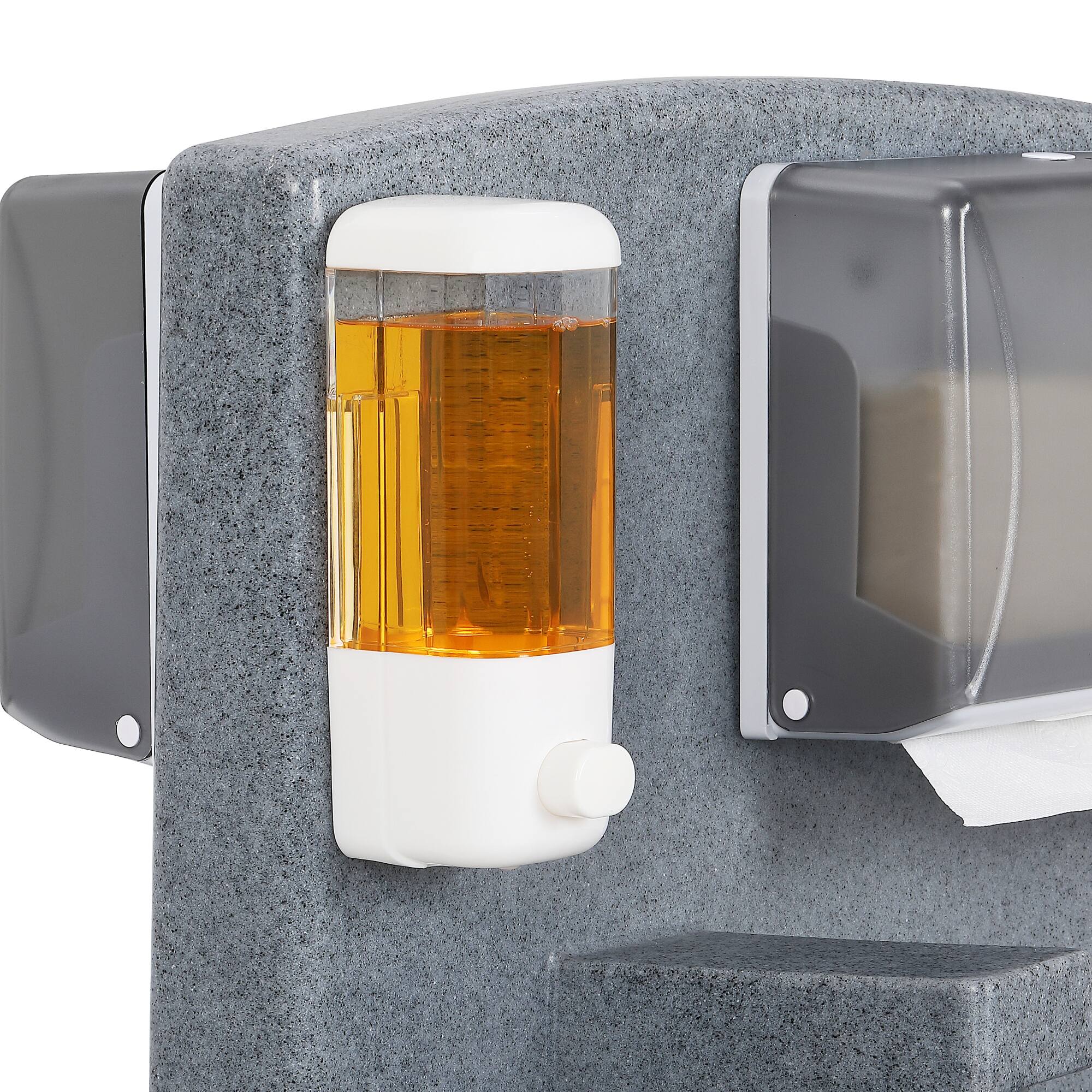 Alt View 8. Koolmore - 26.4 Gallon Double Mobile Hand Wash Station with Soap and Paper Towel Dispensers - Gray.