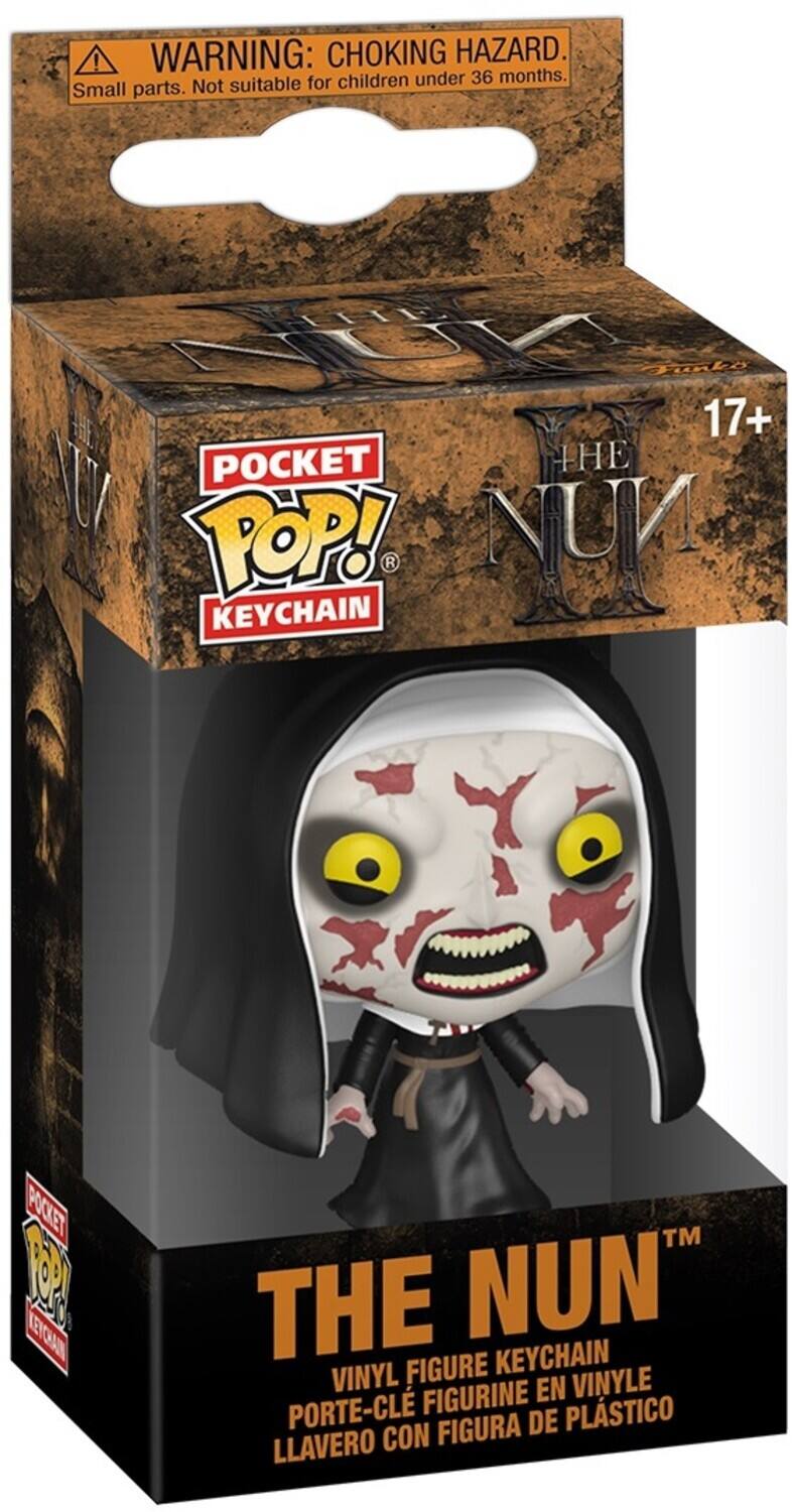 ! WARNING: CHOKING HAZARD. Small parts. Not suitable for children under 36 months. 17+ POCKET POP! KEYCHAIN THE NUN FIGURE KEYCHAIN VINYL PORTE-CLE FIGURINE EN VINYLE LLAVERO CON FIGURA DE PLSTICO