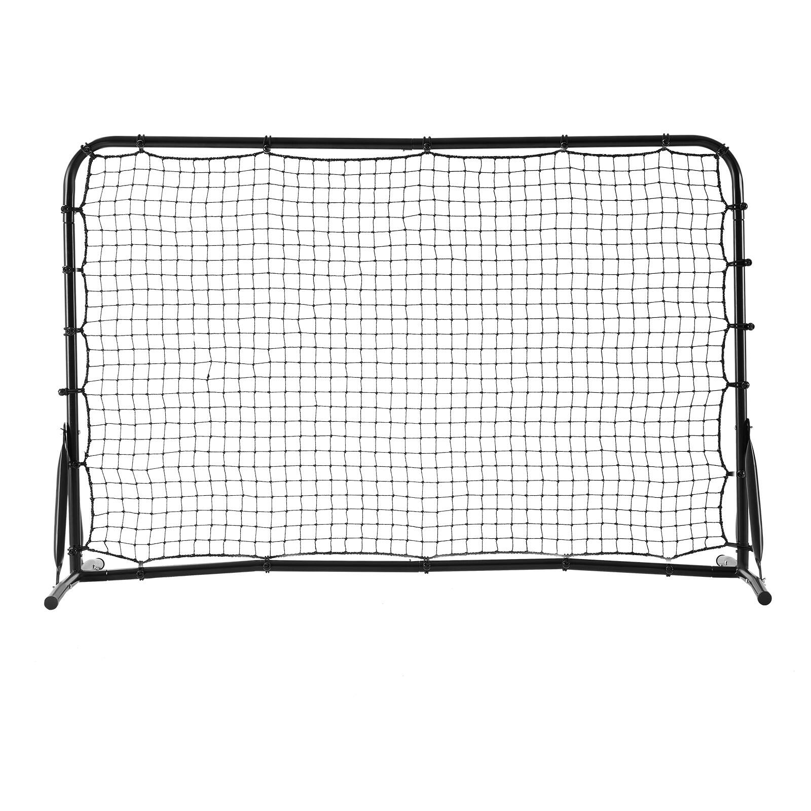 Alt View 5. VEVOR - Soccer Rebound Trainer,6x4FT Iron Soccer Training Equipment, Sports Football Rebounder Wall, Double-Sided Rebounding Net - Black.