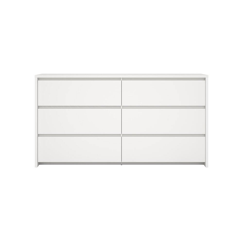 Alt View 1. Tvilum - Next 6 Drawer Double Dresser - White.