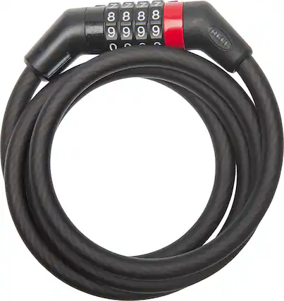 Front. Bell - 610 Watchdog Combo Cable Lock for Bike and Scooter - Black.