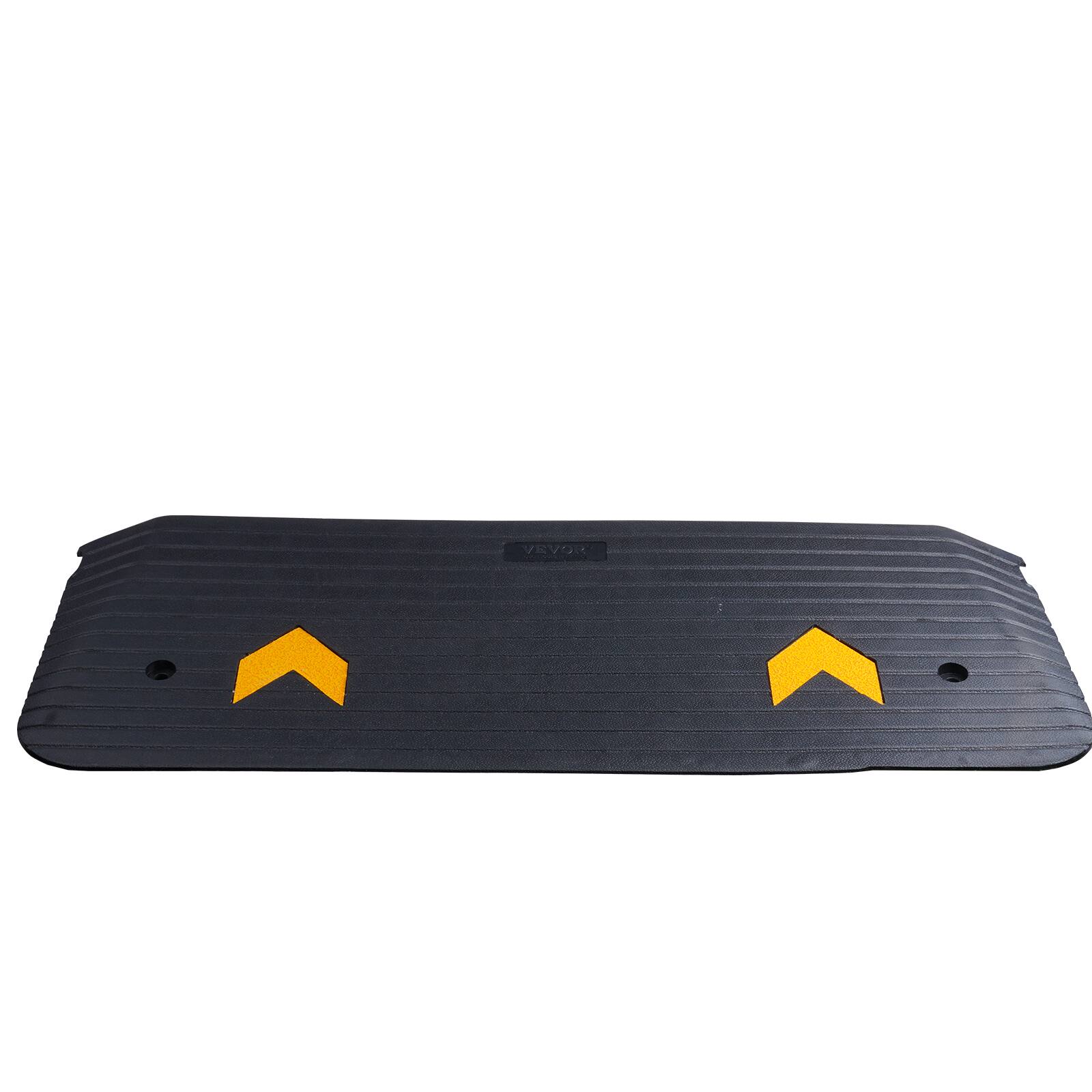 Alt View 4. VEVOR - Rubber Threshold Ramp, 2" Rise Threshold Ramp Doorway,Recycled Rubber Power Threshold Ramp Rated 33069 lbs Load Capacity - Black.