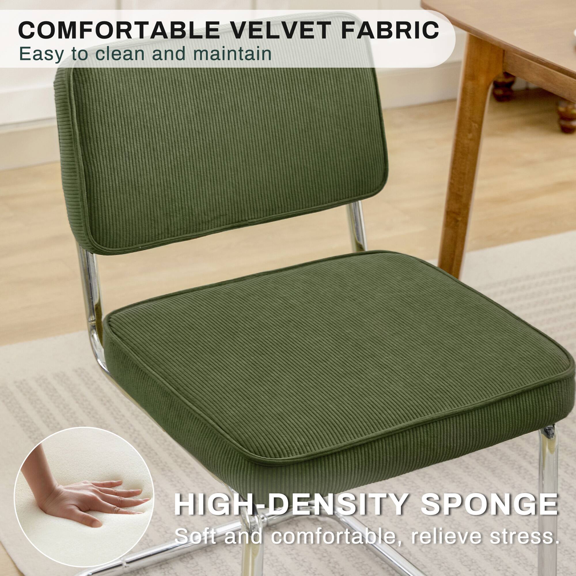 COMFORTABLE VELVET FABRIC: Easy to clean and maintain.  
HIGH-DENSITY SPONGE: Soft and comfortable, relieve stress.