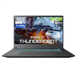 Thunderobot - STORM 17.3" QHD Gaming Laptop - Intel Core i7-13620H with 16GB RAM - NVIDIA GeForce RTX 5060 - 1TB SSD - Black