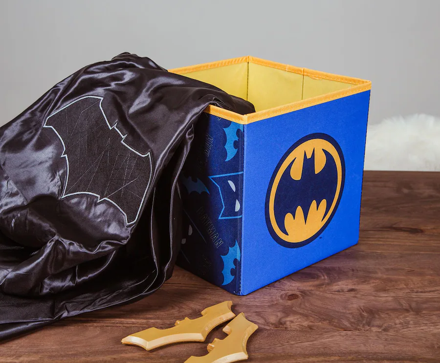 Batman Moving Box DC Universe DC Comics Batman Logo Storage Bin Cube Organizer | 11 ...