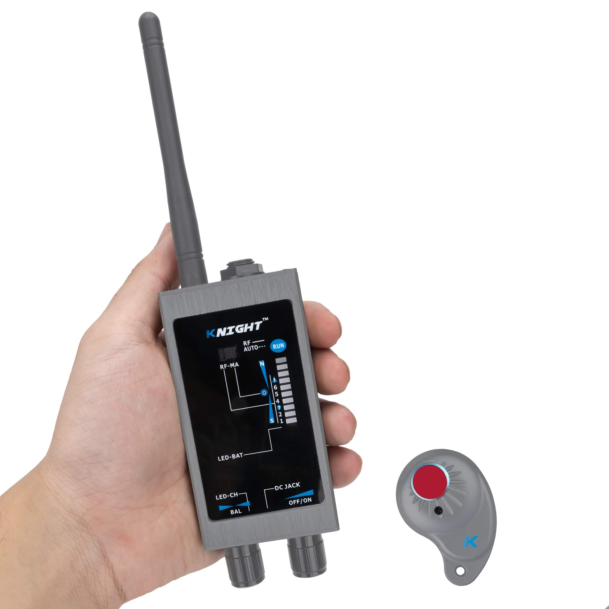 Knight Security - Premium Hidden Devices Detector - Hidden Camera RF Detectors & Bug Detector | Hidden Camera Finder, GPS Tracker - Gray