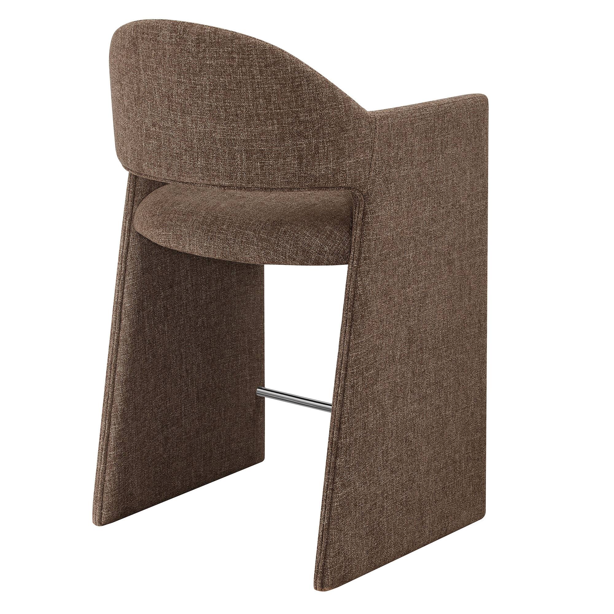 Alt View 3. Modway - Talia 37 Inch Upholstered Fabric Counter Stool by Modway - Mocha.