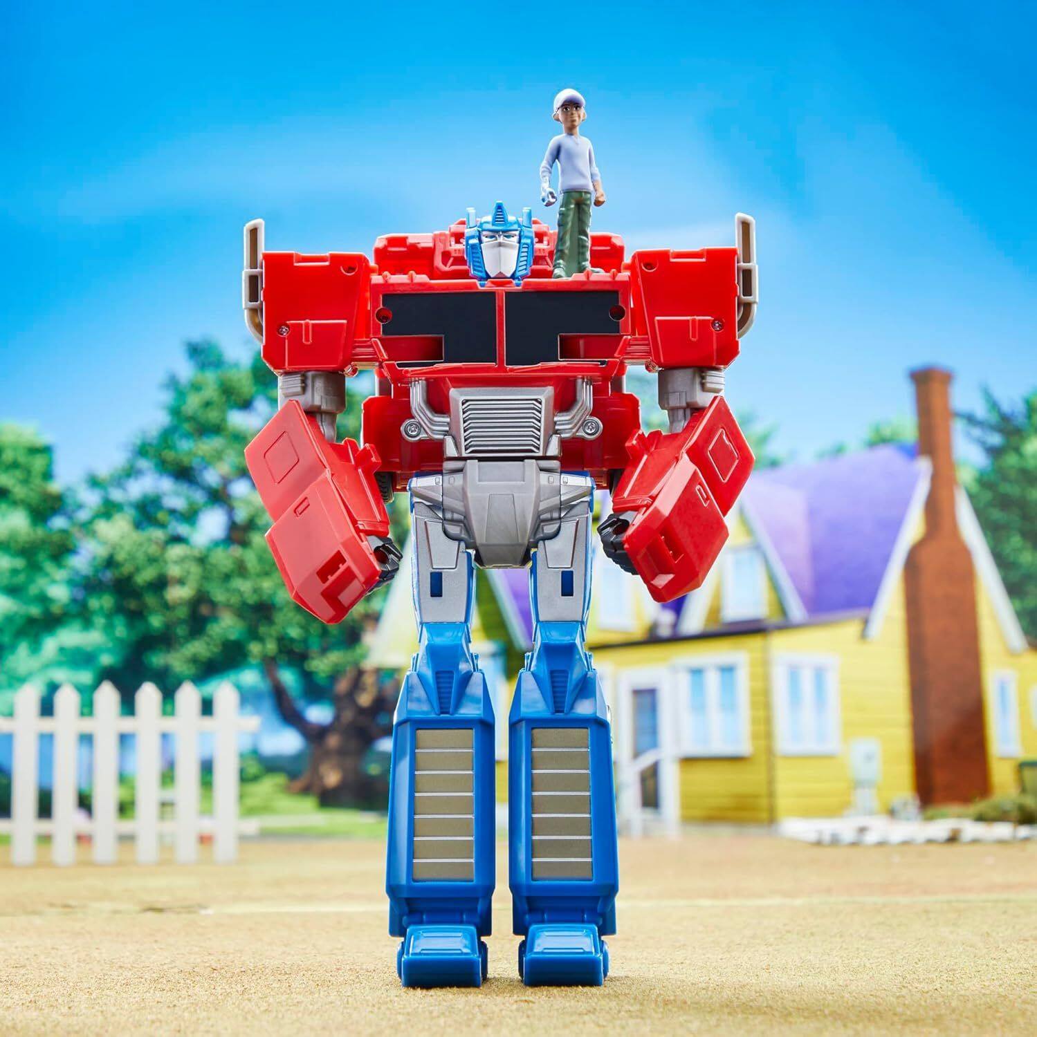 Alt View 4. Transformers - Transformers Toys EarthSpark Spin Changer Optimus Prime 8-Inch Action Figure.
