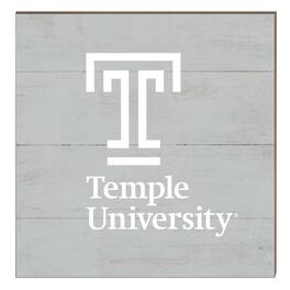 Jardine - Temple Owls 10" x 10" Retro Team Sign - Red